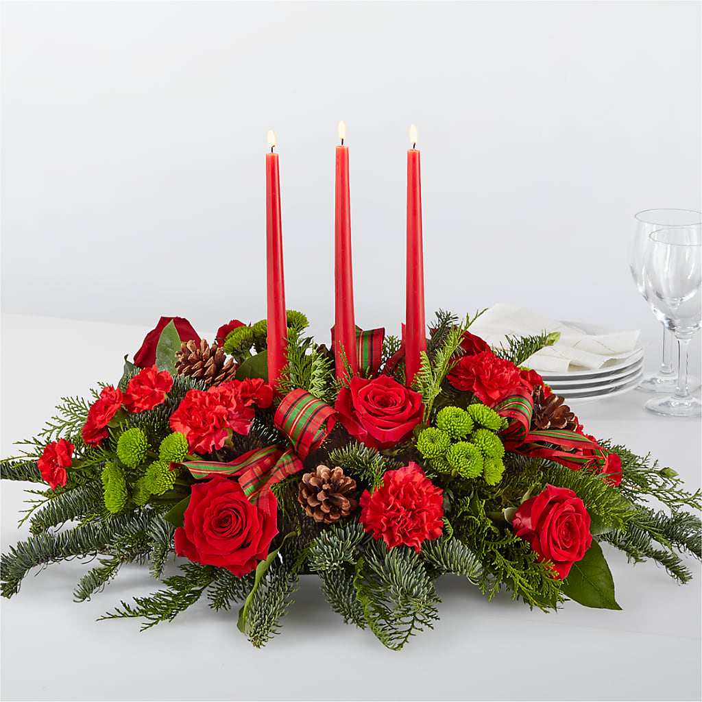 By the Candlelight Centerpiece – GEHRKE FLORAL & GREENHOUSES, Mondovi WI