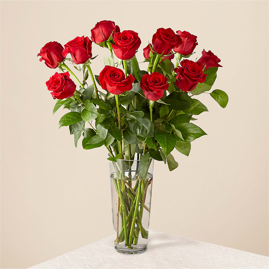 Long Stem Red Rose Bouquet – GEHRKE FLORAL & GREENHOUSES, Mondovi WI