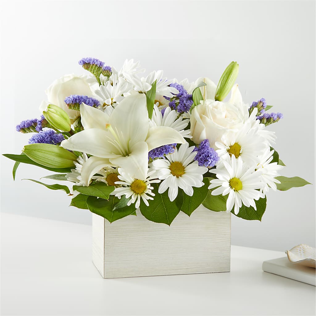 Beyond Blue Box Bouquet – GEHRKE FLORAL & GREENHOUSES, Mondovi WI