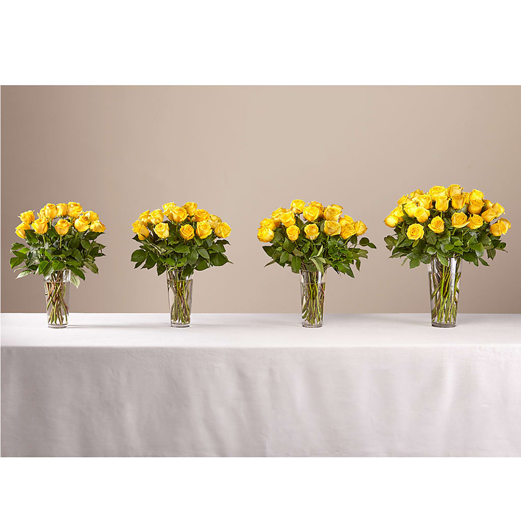 Long Stem Yellow Rose Bouquet – GEHRKE FLORAL & GREENHOUSES, Mondovi WI