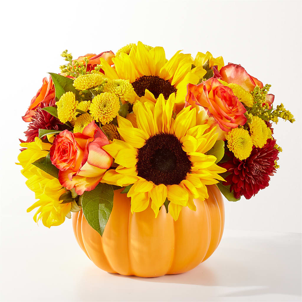 Golden Gourd Pumpkin Bouquet – GEHRKE FLORAL & GREENHOUSES, Mondovi WI