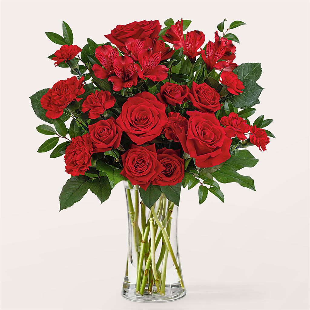 Brilliant Ruby Bouquet – GEHRKE FLORAL & GREENHOUSES, Mondovi WI
