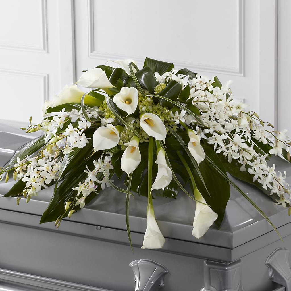 Angel Wings Casket Spray – GEHRKE FLORAL & GREENHOUSES, Mondovi WI