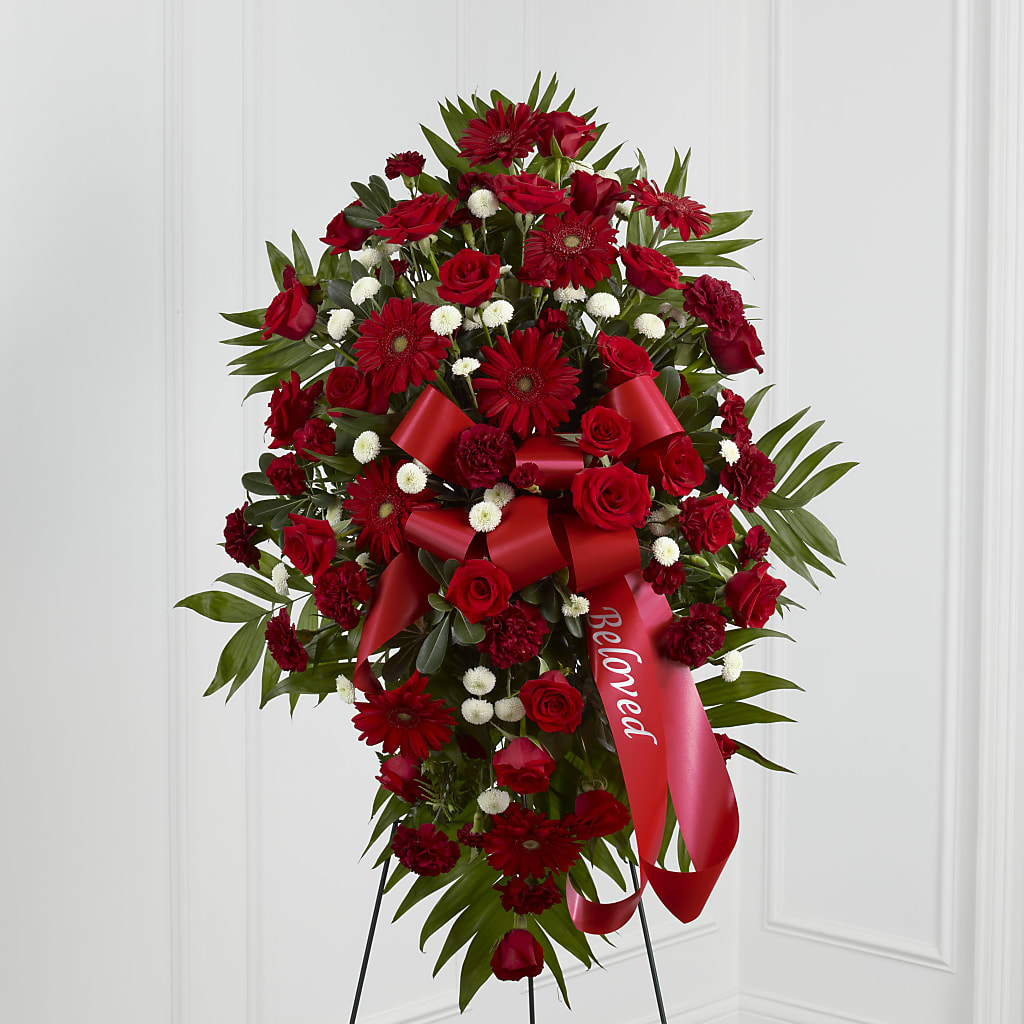Treasured Memories Standing Spray – GEHRKE FLORAL & GREENHOUSES, Mondovi WI