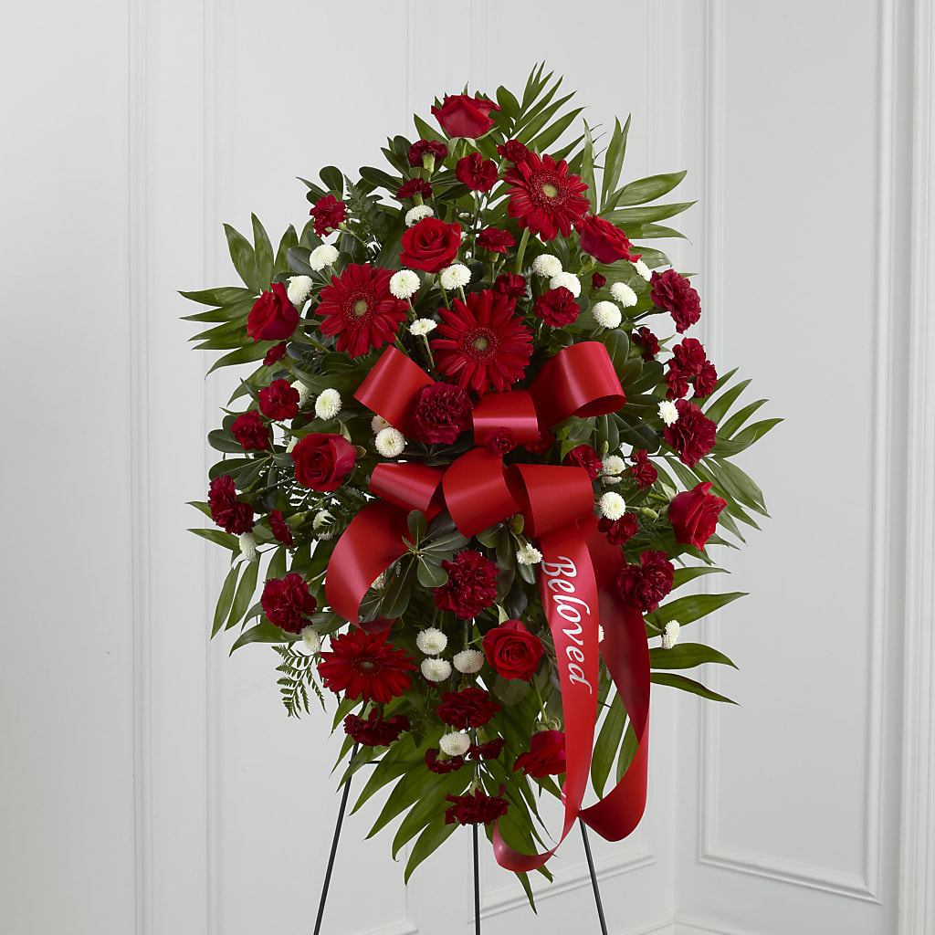 Treasured Memories Standing Spray – GEHRKE FLORAL & GREENHOUSES, Mondovi WI