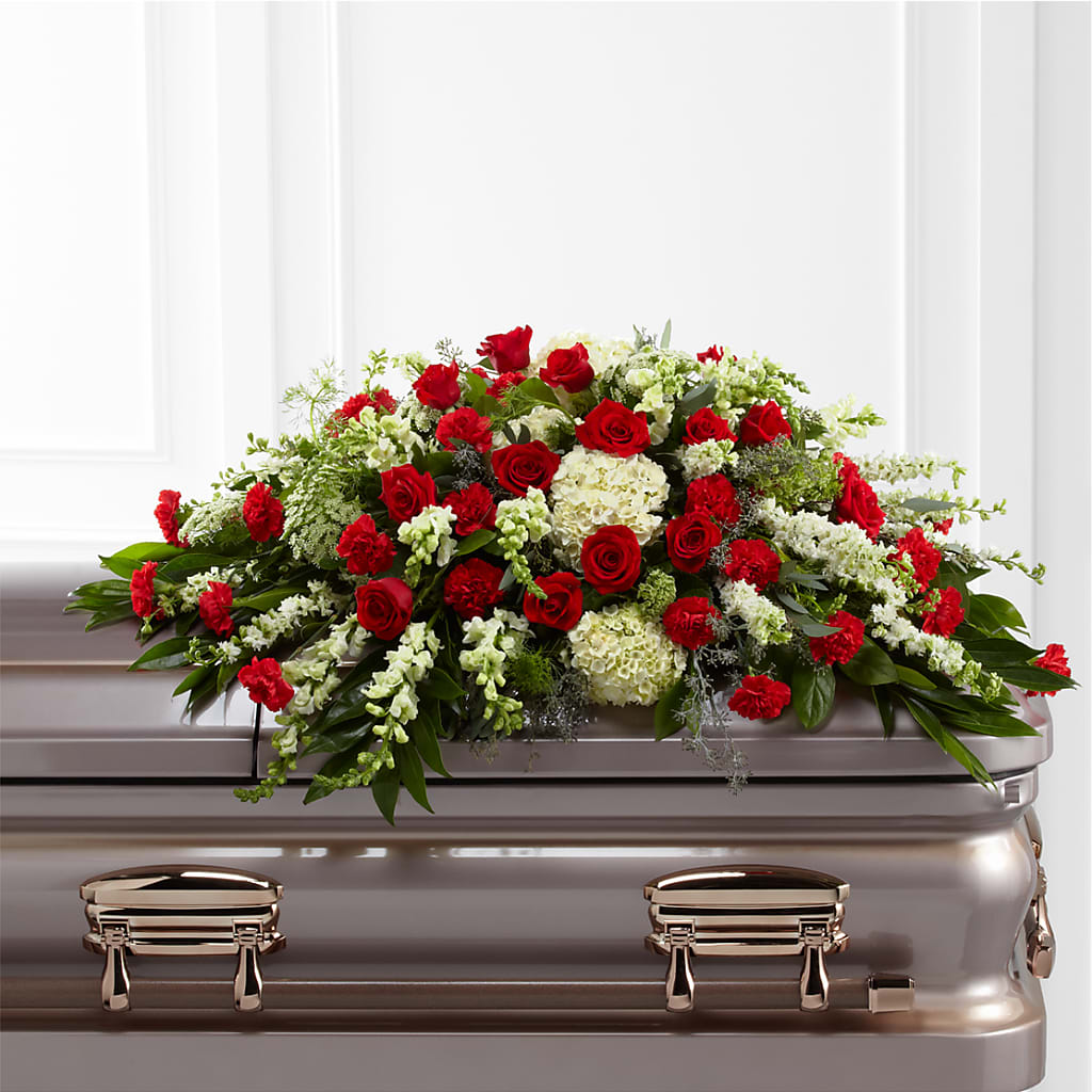 Sincerity Casket Spray – GEHRKE FLORAL & GREENHOUSES, Mondovi WI