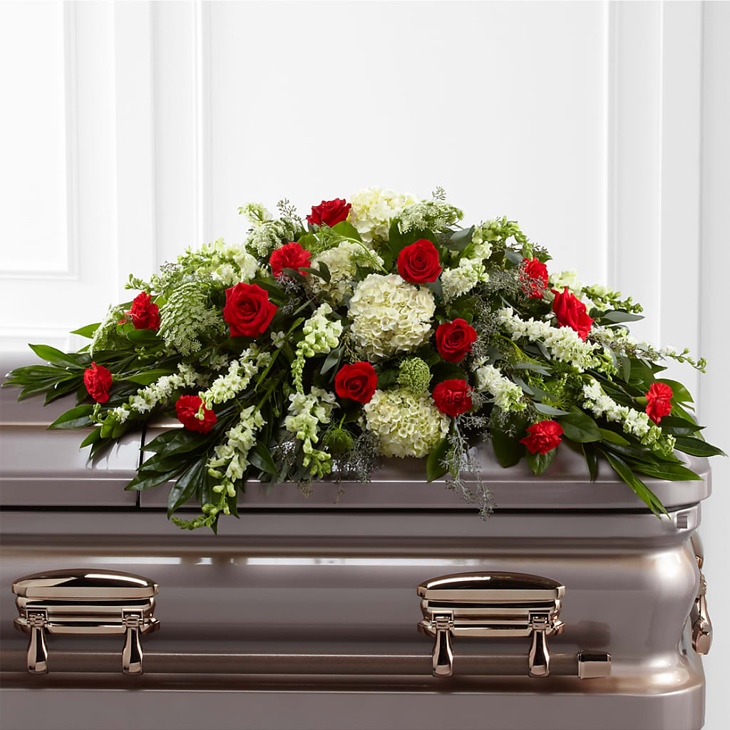 Sincerity Casket Spray – GEHRKE FLORAL & GREENHOUSES, Mondovi WI