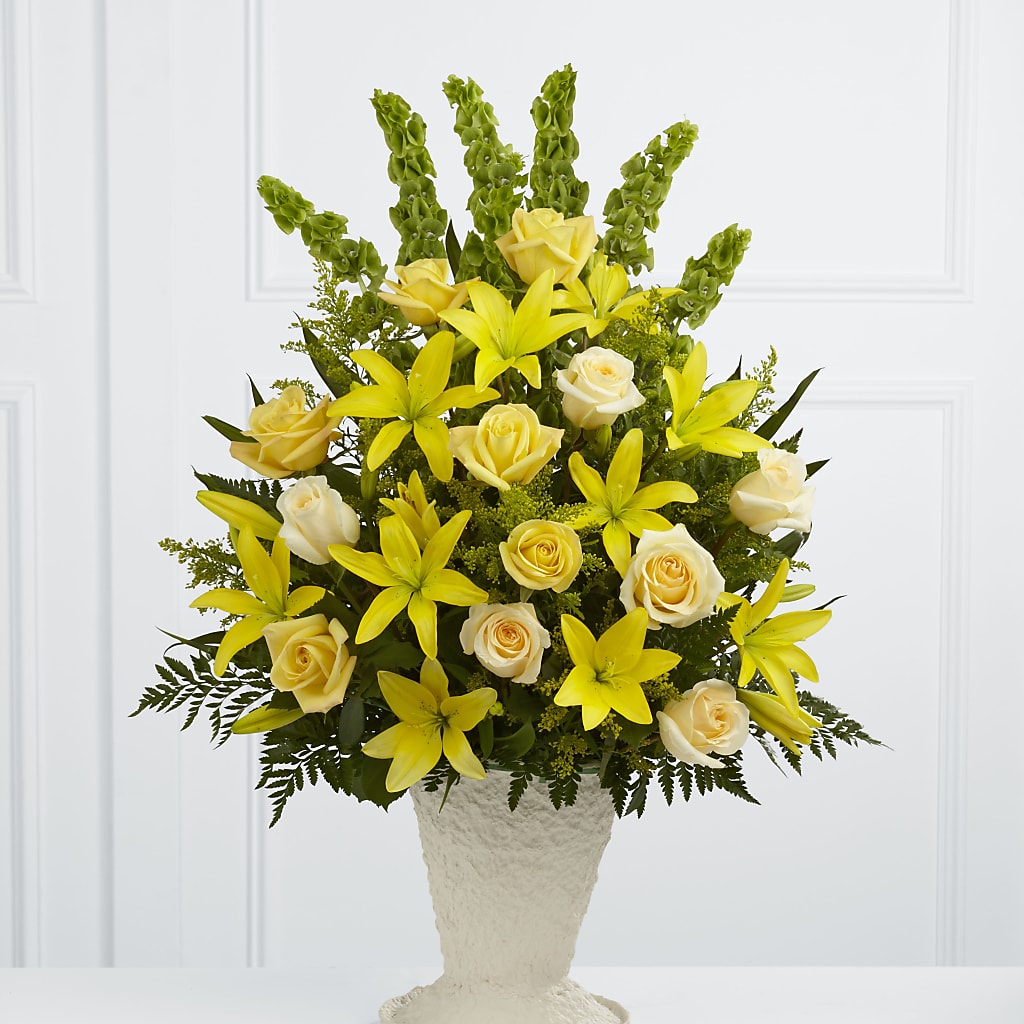 Golden Memories Arrangement – GEHRKE FLORAL & GREENHOUSES, Mondovi WI