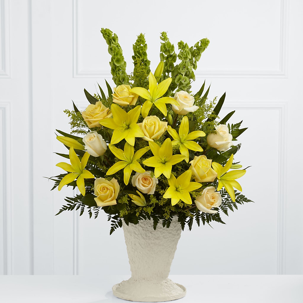 Golden Memories Arrangement – GEHRKE FLORAL & GREENHOUSES, Mondovi WI