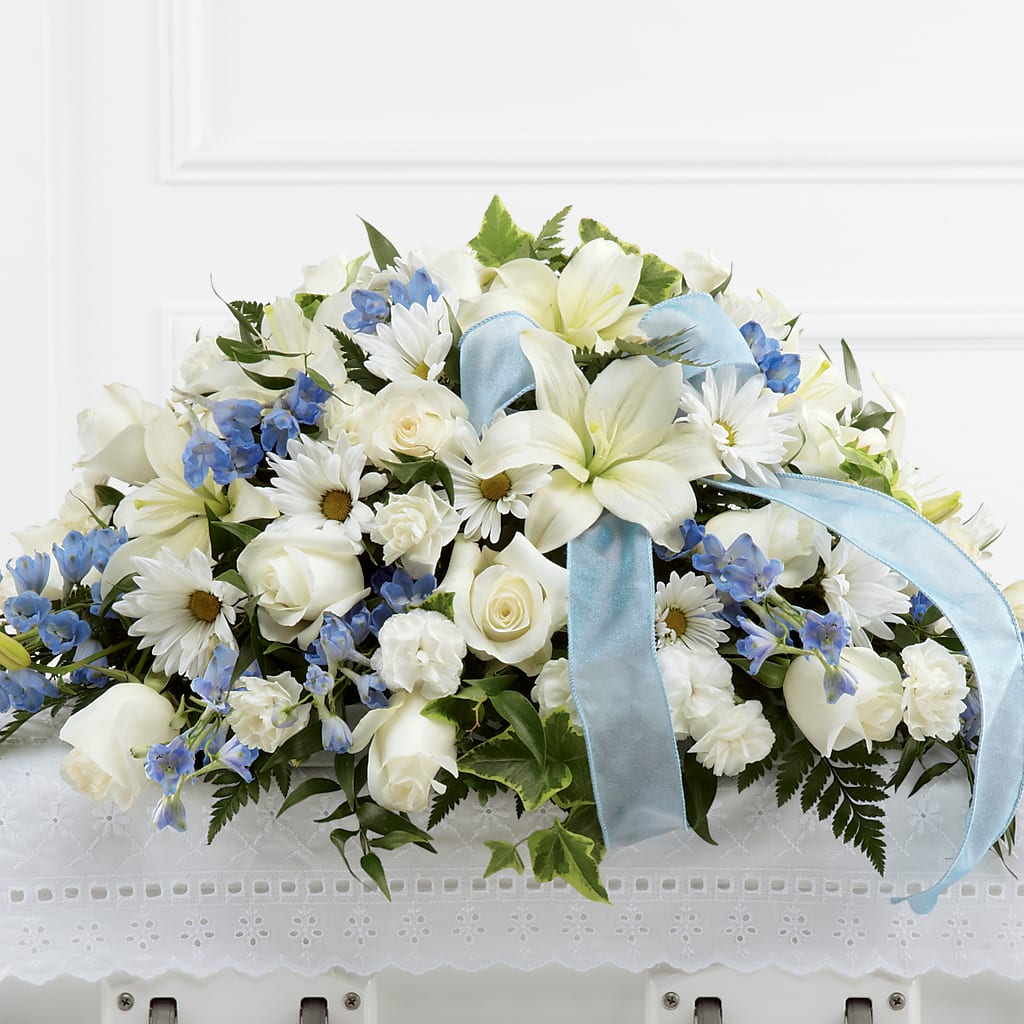 Tender Treasure Casket Spray – GEHRKE FLORAL & GREENHOUSES, Mondovi WI