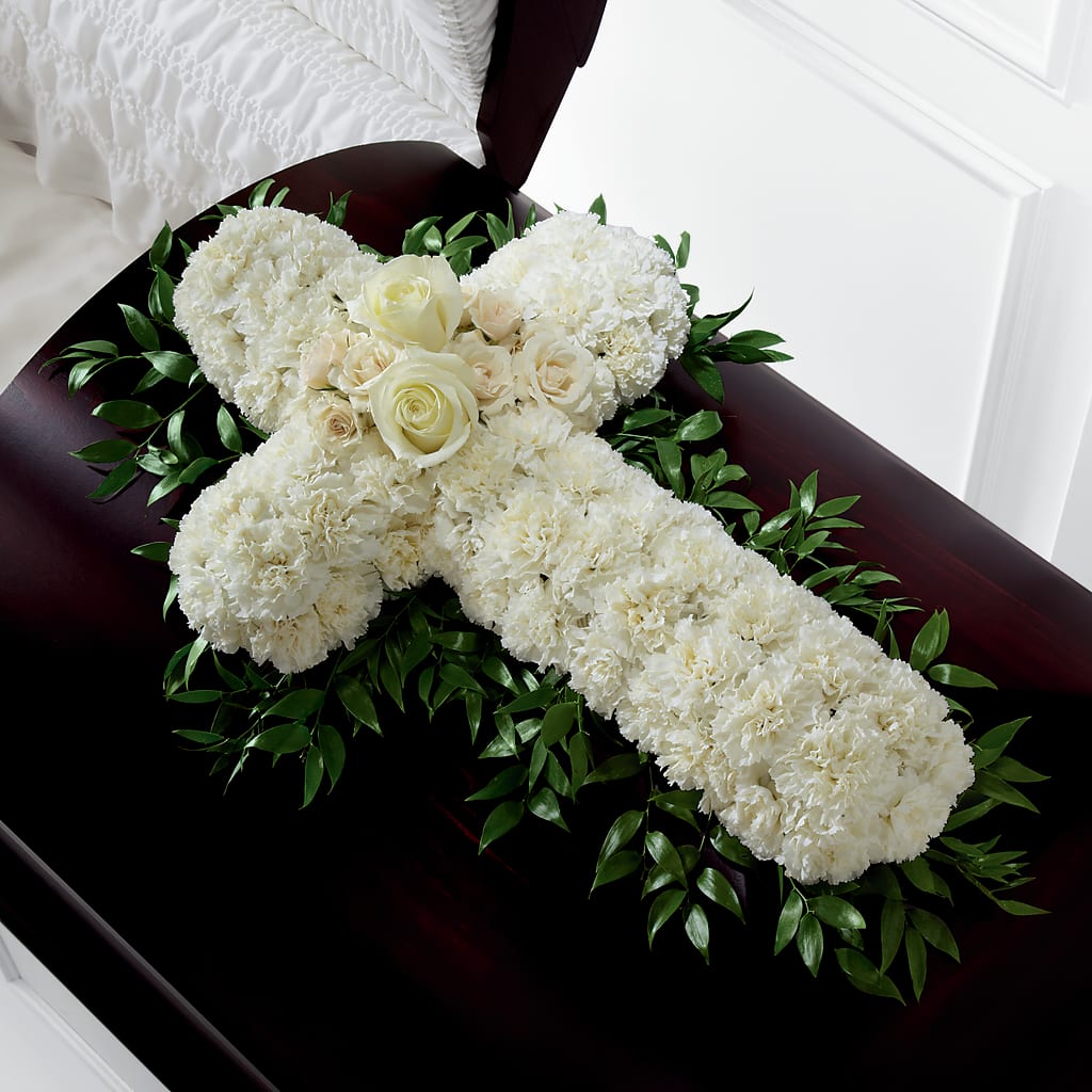 Peaceful Memories Casket Spray (Standard) – GEHRKE FLORAL & GREENHOUSES, Mondovi WI