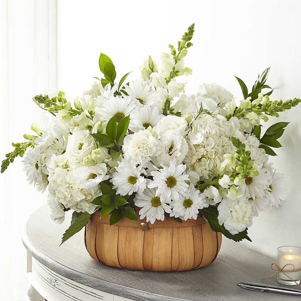 Pure Ivory Basket – GEHRKE FLORAL & GREENHOUSES, Mondovi WI