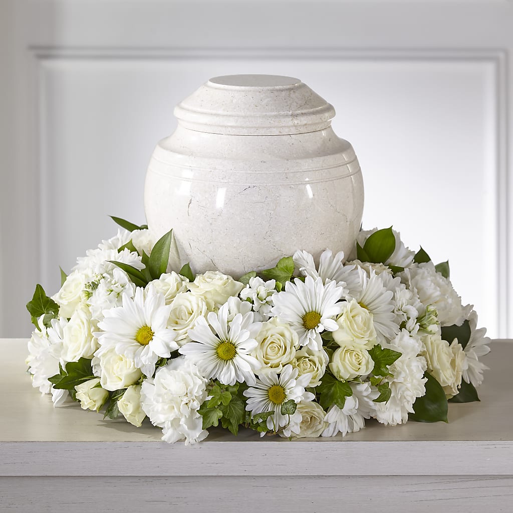 Ivory Gardens Cremation Adornment – GEHRKE FLORAL & GREENHOUSES, Mondovi WI