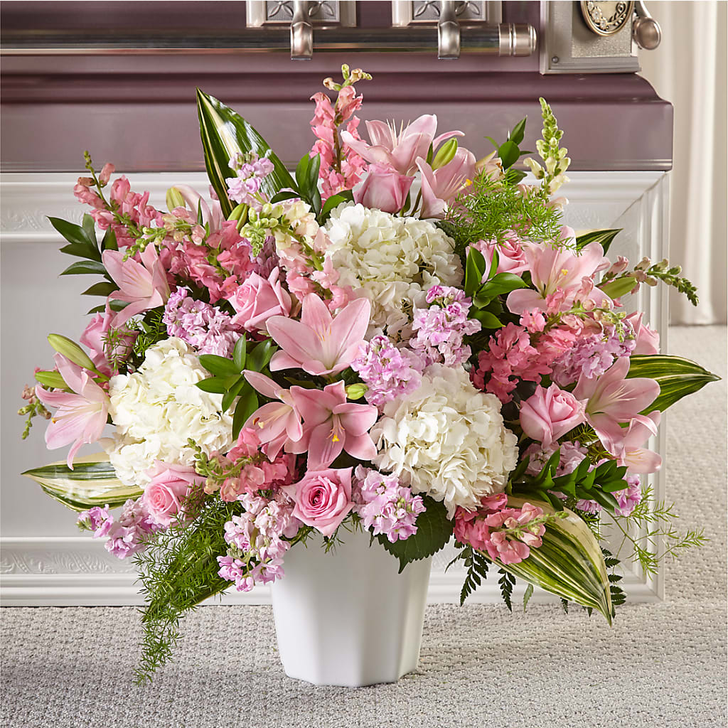 Simply Serene Floor Basket – GEHRKE FLORAL & GREENHOUSES, Mondovi WI