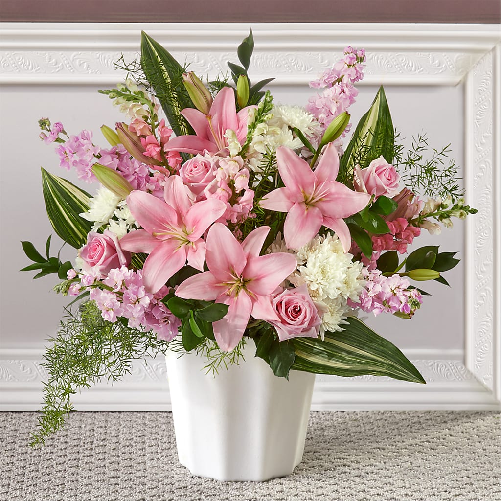 Simply Serene Floor Basket – GEHRKE FLORAL & GREENHOUSES, Mondovi WI