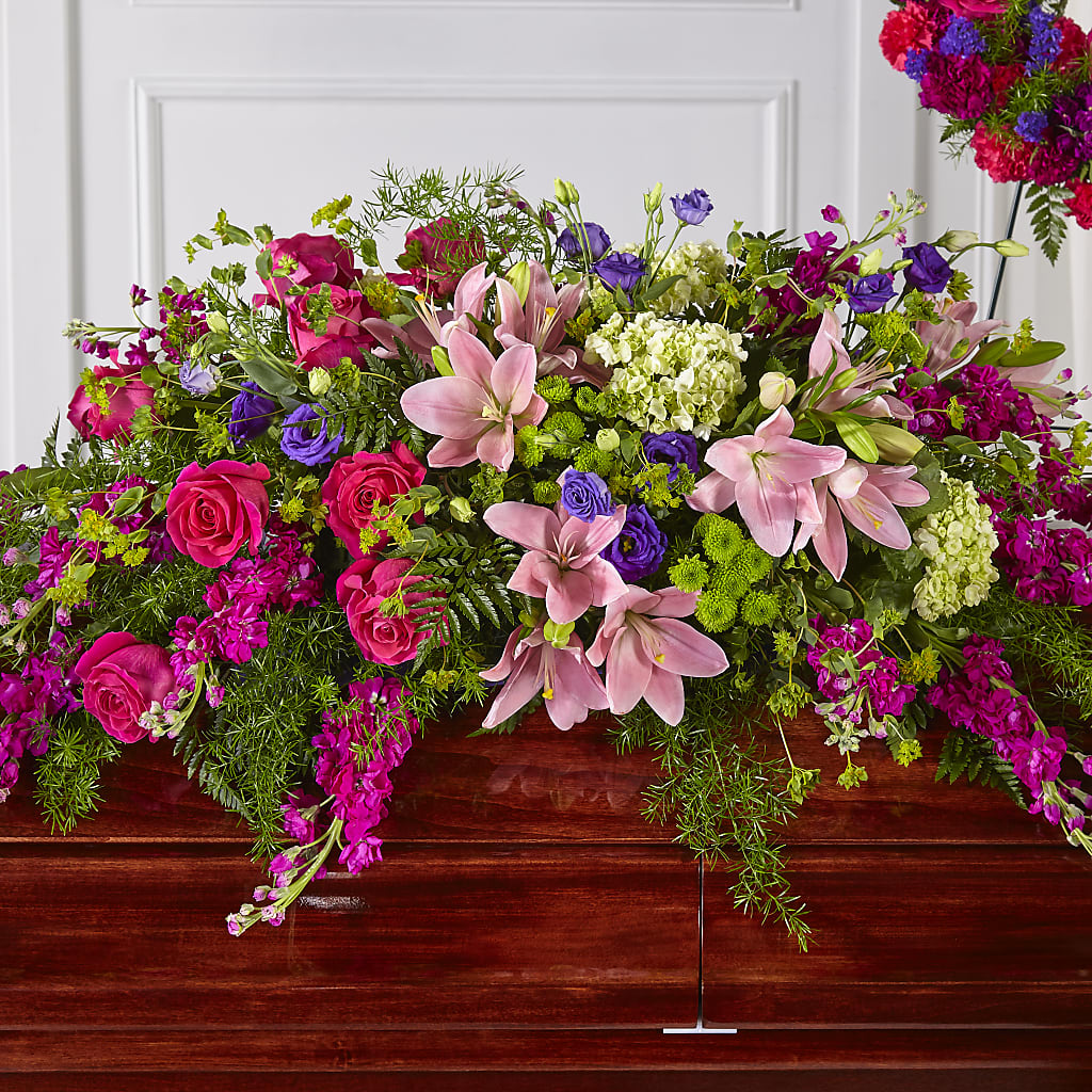 Radiant Tribute Casket Spray – GEHRKE FLORAL & GREENHOUSES, Mondovi WI