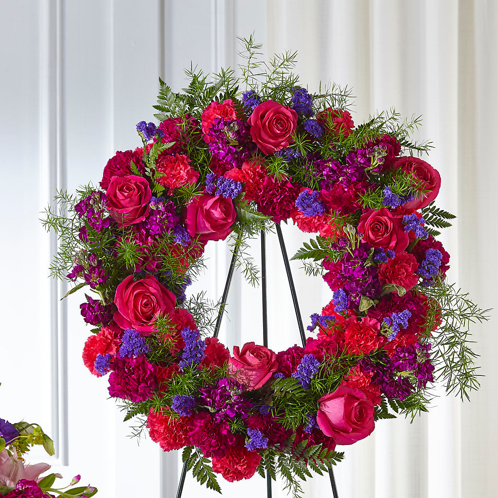 Calming Colors Wreath – GEHRKE FLORAL & GREENHOUSES, Mondovi WI