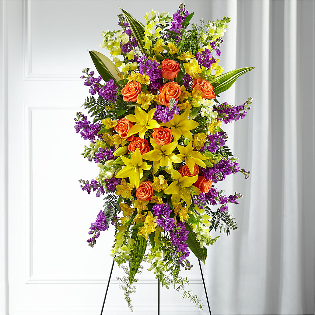 Thoughtful Prayers Standing Spray – GEHRKE FLORAL & GREENHOUSES, Mondovi WI