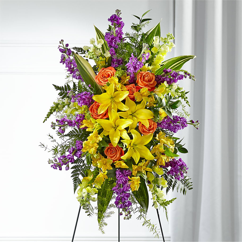 Thoughtful Prayers Standing Spray – GEHRKE FLORAL & GREENHOUSES, Mondovi WI