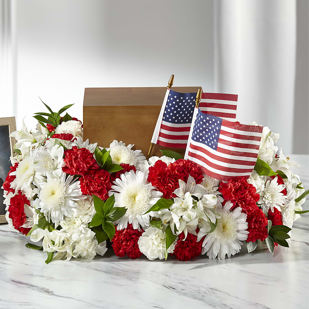 Spirit of Patriotism Cremation Adornment – GEHRKE FLORAL & GREENHOUSES, Mondovi WI