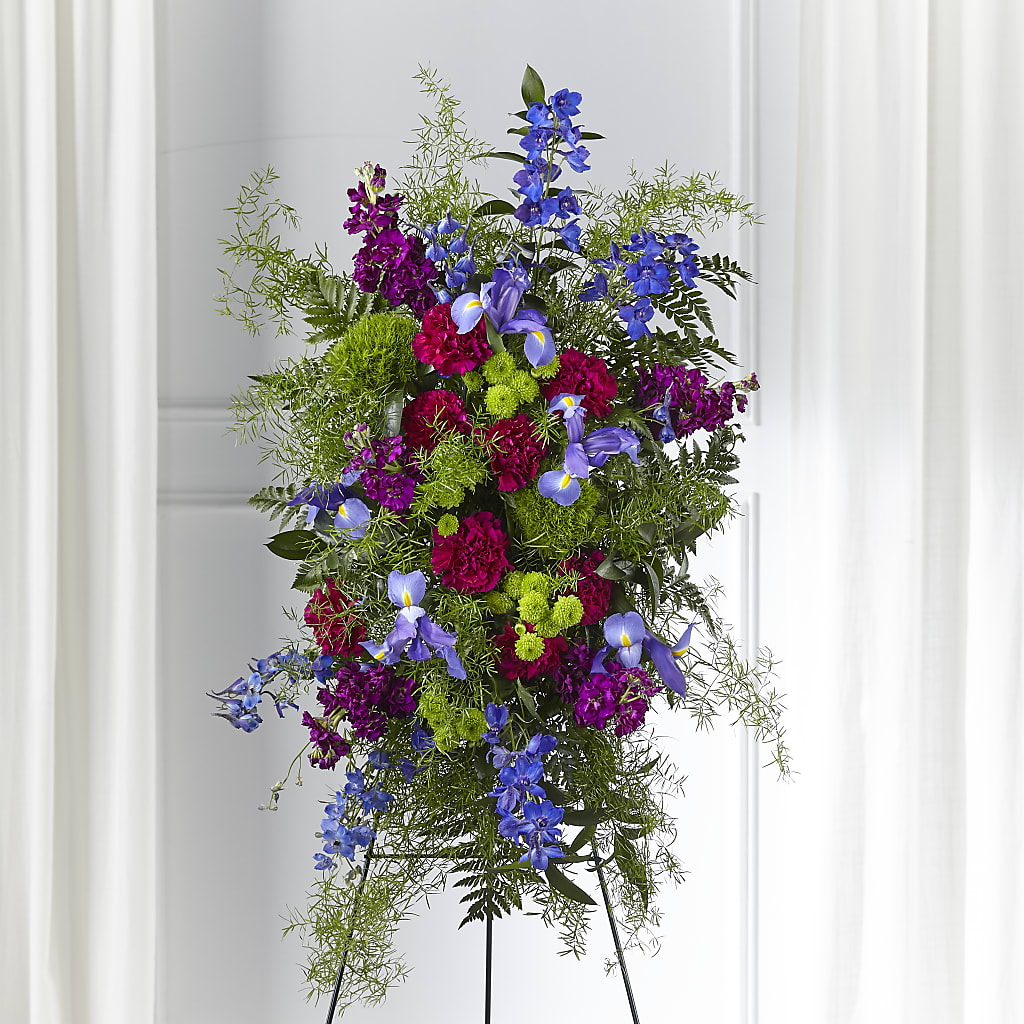Heavenly Skies Standing Spray – GEHRKE FLORAL & GREENHOUSES, Mondovi WI