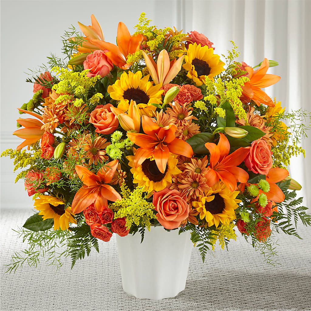 Harvest Thoughts Floor Basket – GEHRKE FLORAL & GREENHOUSES, Mondovi WI