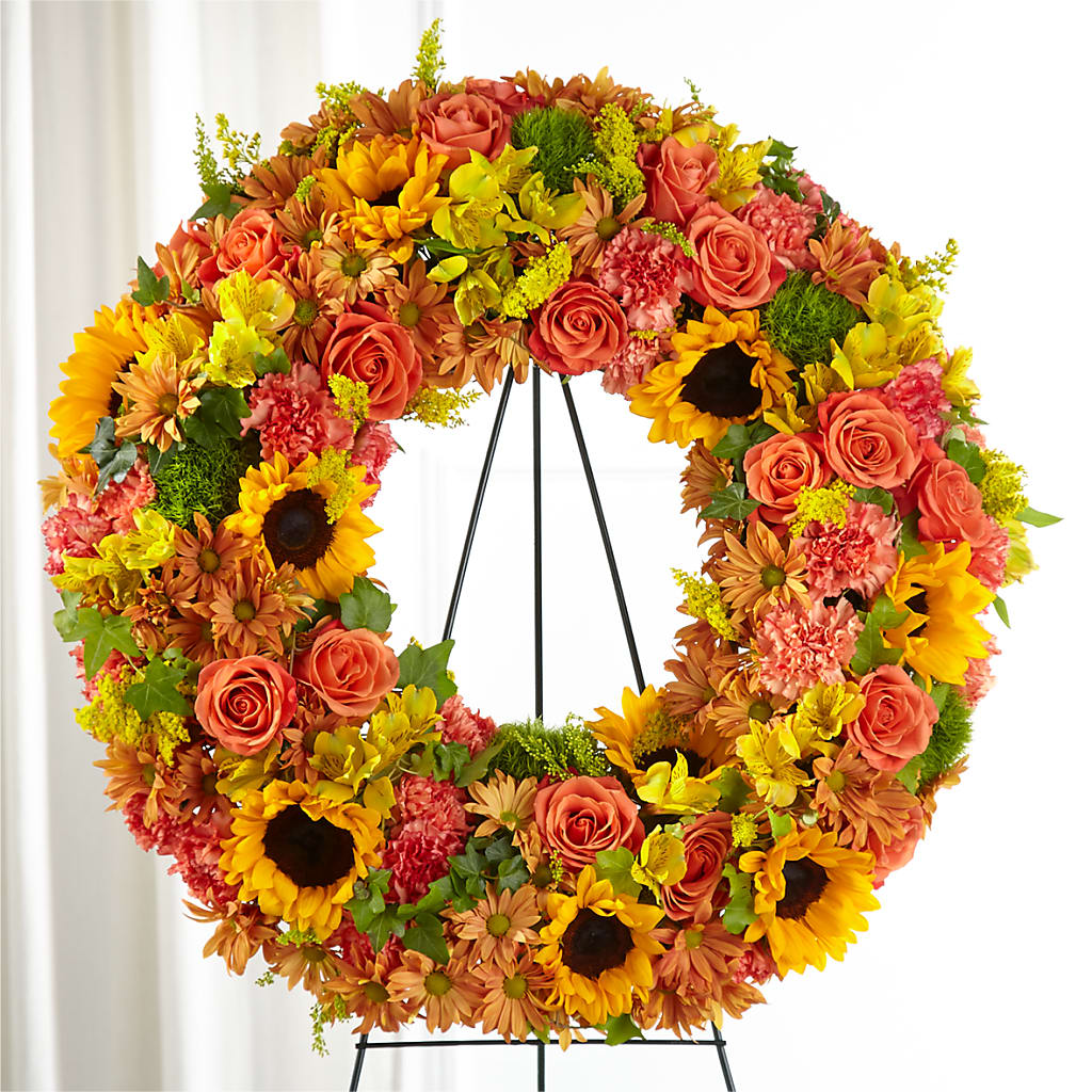 Autumnal Memories Wreath (Standard) – GEHRKE FLORAL & GREENHOUSES, Mondovi WI