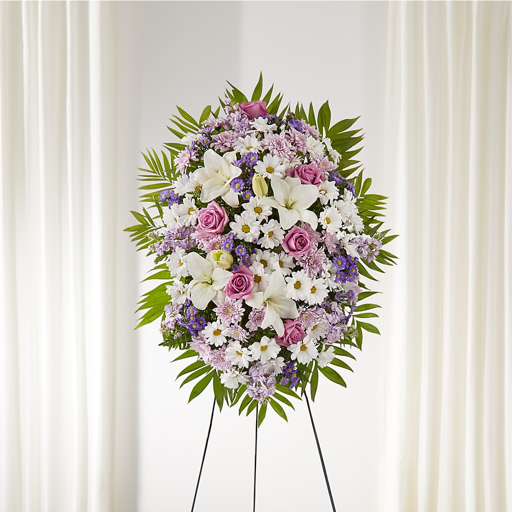 Surrounded by Love Standing Spray – GEHRKE FLORAL & GREENHOUSES, Mondovi WI