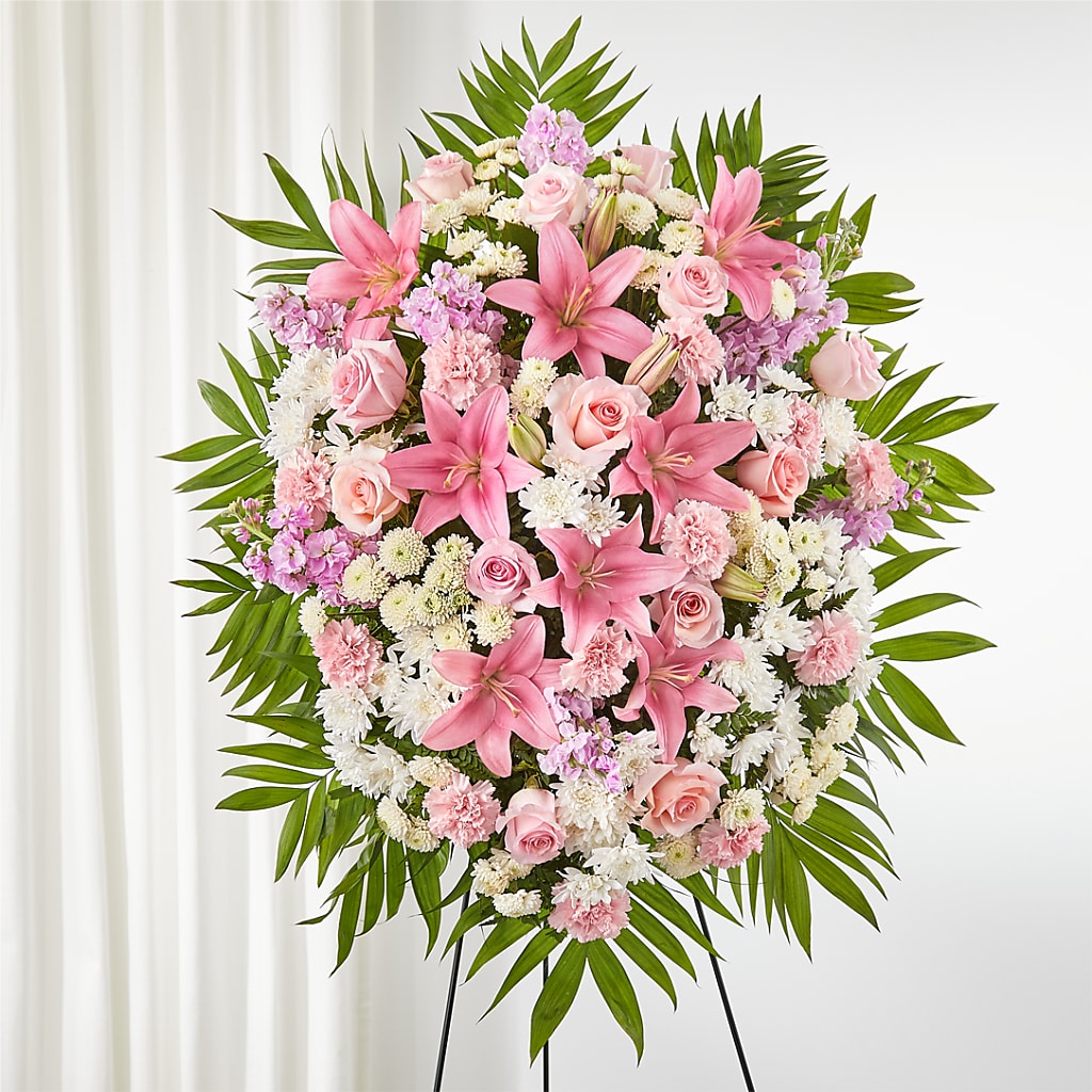 Offering Solace Standing Spray – GEHRKE FLORAL & GREENHOUSES, Mondovi WI