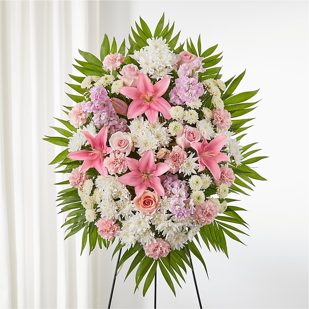 Offering Solace Standing Spray – GEHRKE FLORAL & GREENHOUSES, Mondovi WI