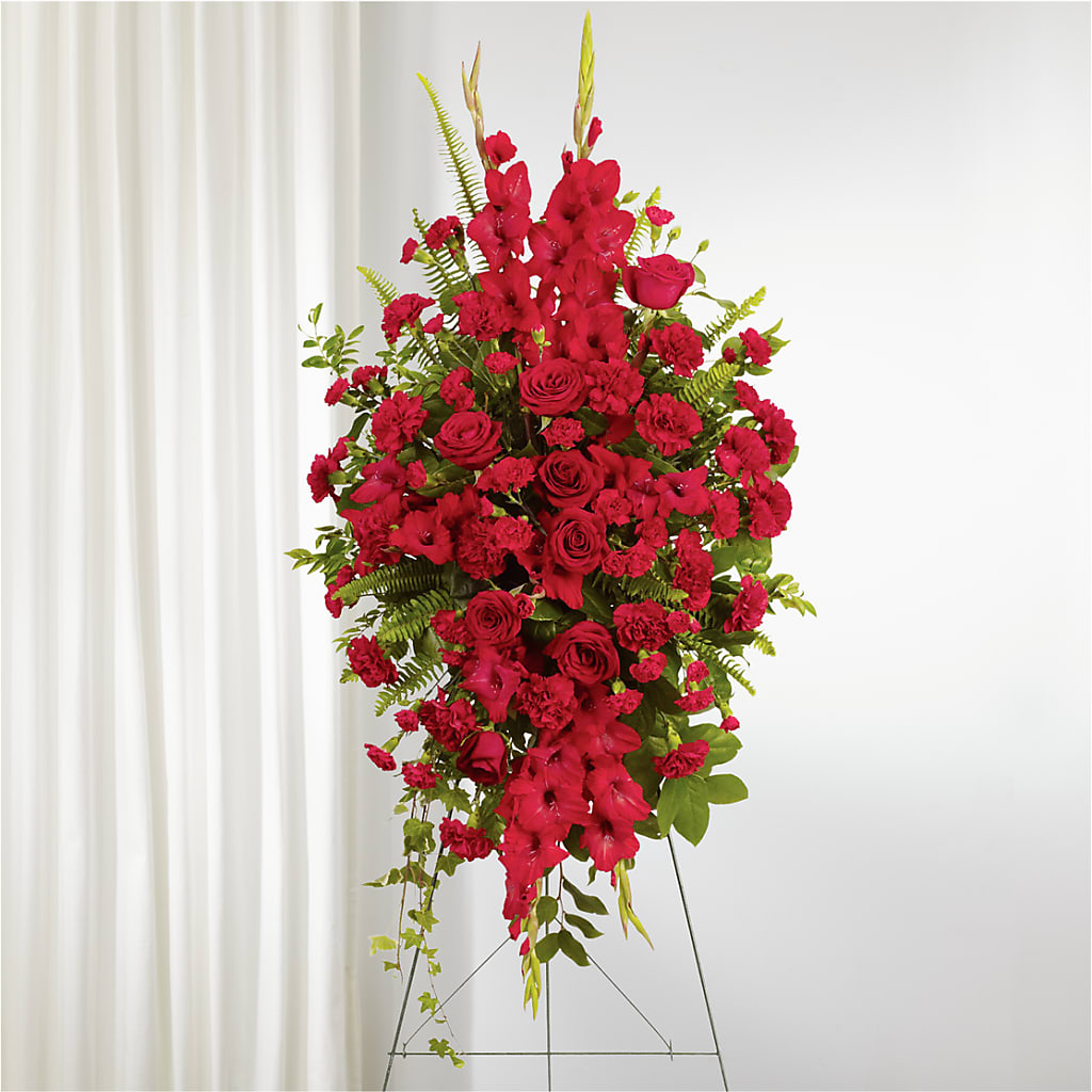 From the Heart Standing Spray – GEHRKE FLORAL & GREENHOUSES, Mondovi WI
