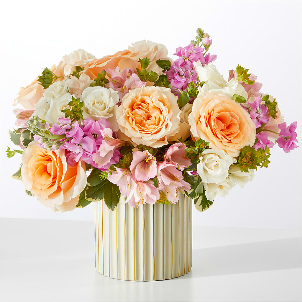 Paradise Bouquet with Ivory Vase – GEHRKE FLORAL & GREENHOUSES, Mondovi WI