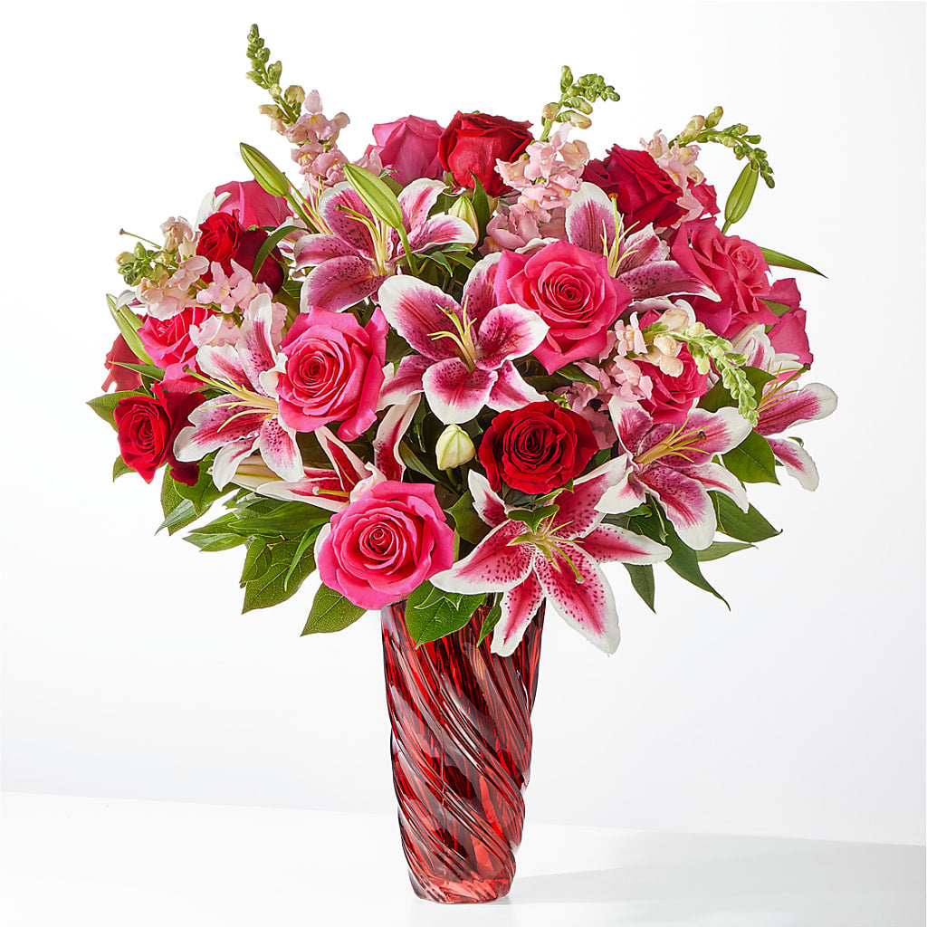 Always You Bouquet with Luxe Swirl Vase – GEHRKE FLORAL & GREENHOUSES, Mondovi WI
