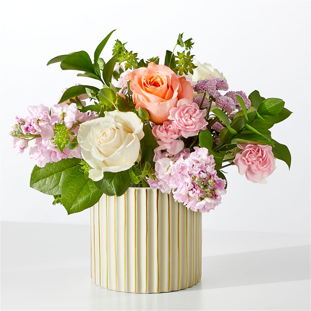 French Market Bouquet with Ivory Vase – GEHRKE FLORAL & GREENHOUSES, Mondovi WI