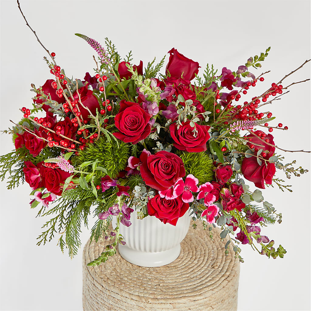 Big Red Bow Bouquet – GEHRKE FLORAL & GREENHOUSES, Mondovi WI