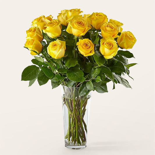 Long Stem Yellow Rose Bouquet – GEHRKE FLORAL & GREENHOUSES, Mondovi WI