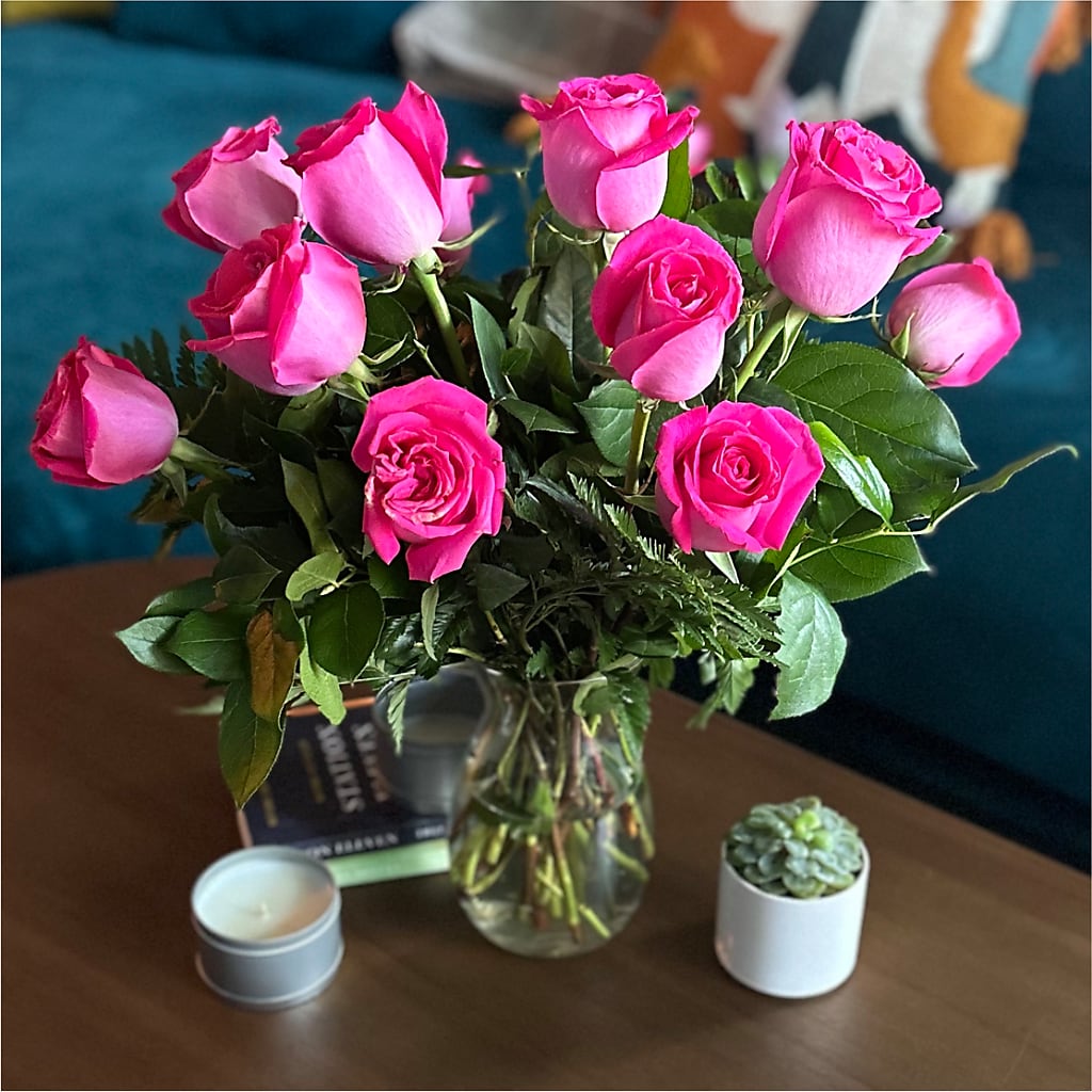 Long Stem Pink Rose Bouquet – GEHRKE FLORAL & GREENHOUSES, Mondovi WI