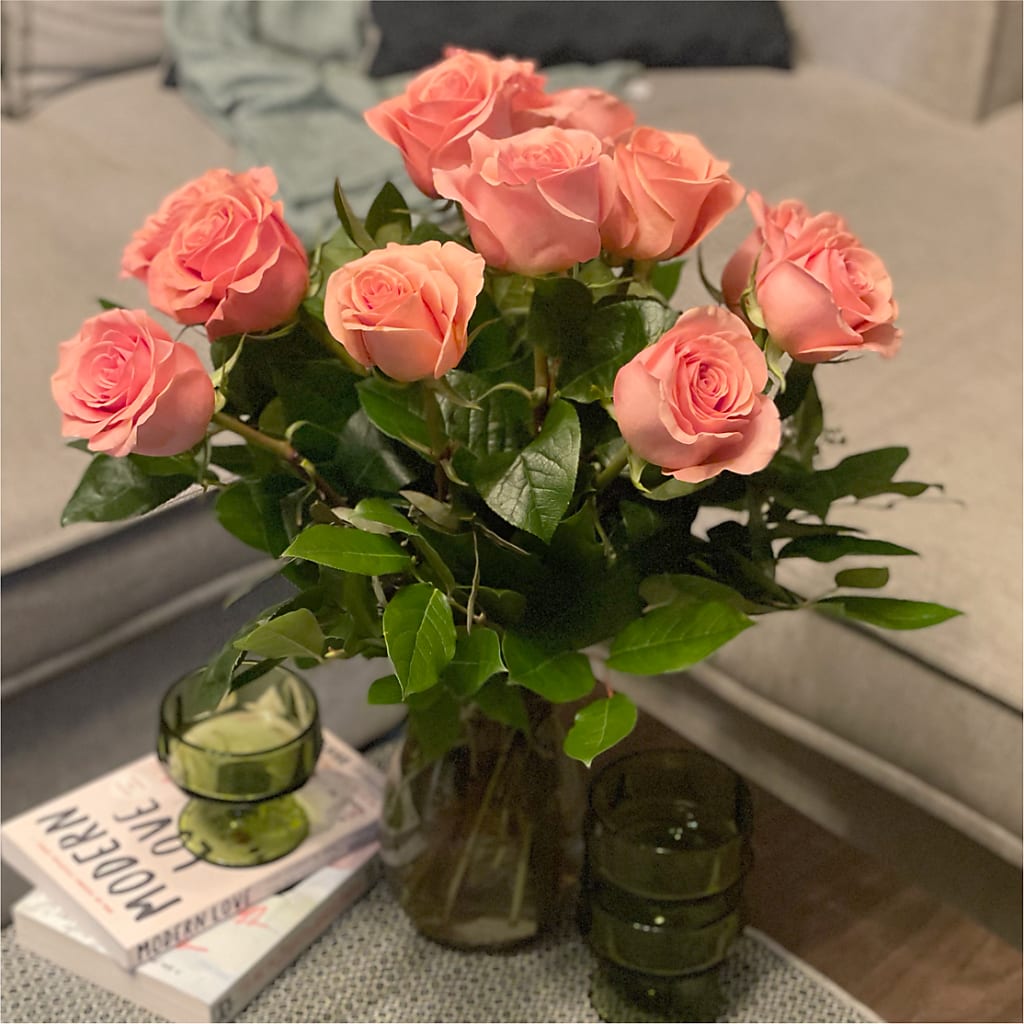 Long Stem Pink Rose Bouquet – GEHRKE FLORAL & GREENHOUSES, Mondovi WI