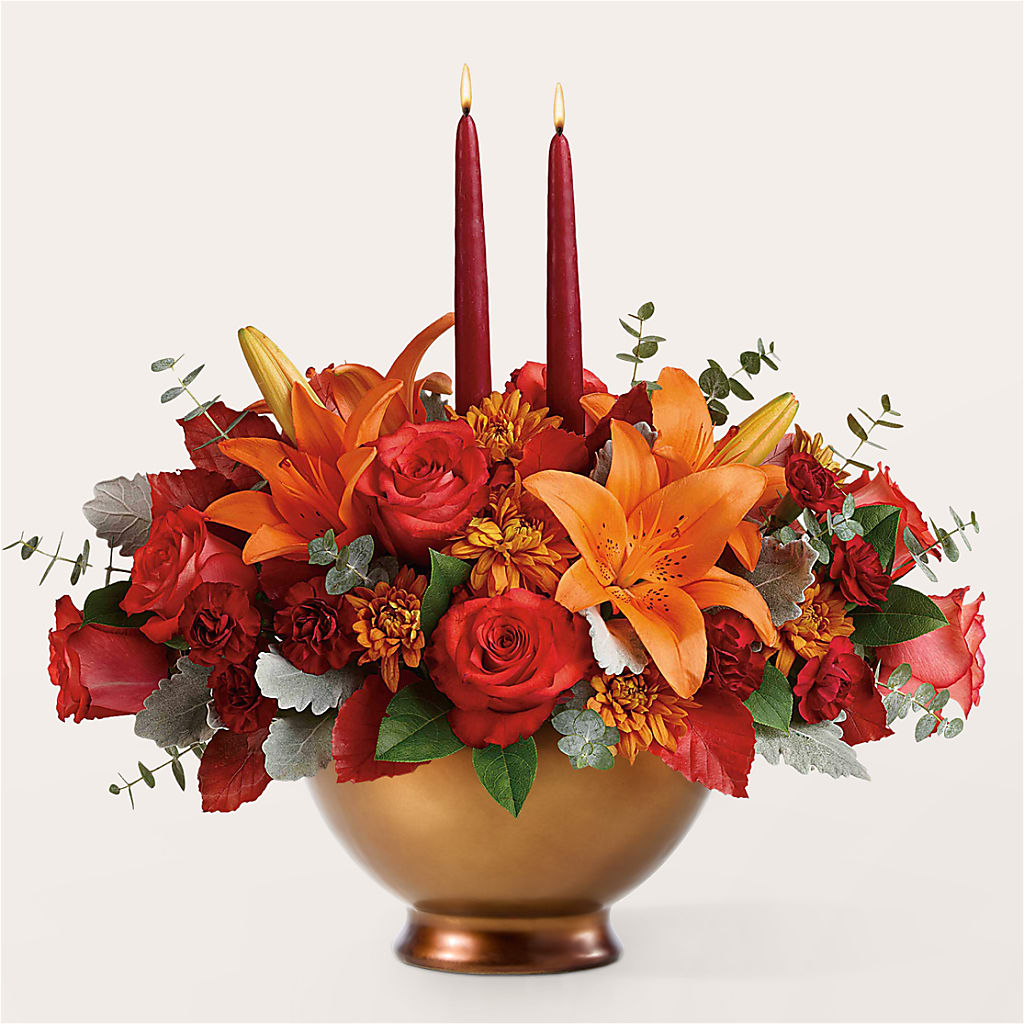 Fruits of Fall Centerpiece – GEHRKE FLORAL & GREENHOUSES, Mondovi WI