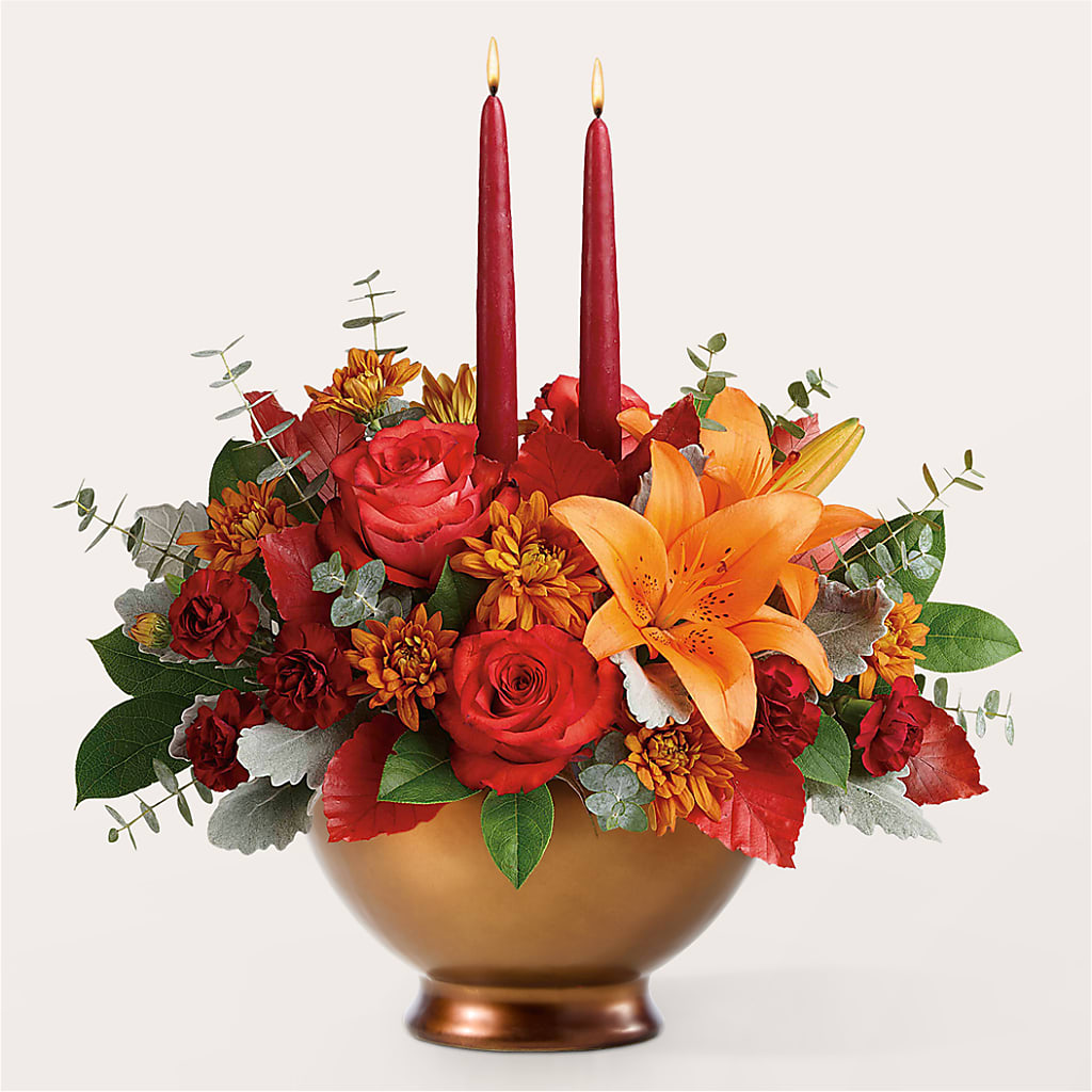 Fruits of Fall Centerpiece – GEHRKE FLORAL & GREENHOUSES, Mondovi WI