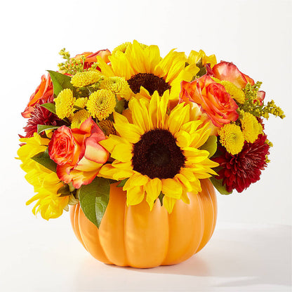 Golden Gourd Pumpkin Bouquet – GEHRKE FLORAL & GREENHOUSES, Mondovi WI