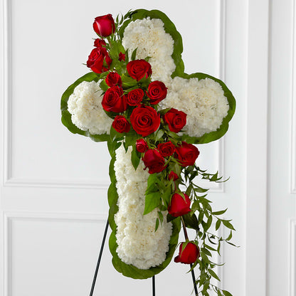Floral Cross Easel – GEHRKE FLORAL & GREENHOUSES, Mondovi WI