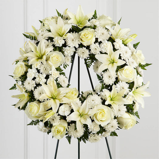 Treasured Tribute Wreath – GEHRKE FLORAL & GREENHOUSES, Mondovi WI