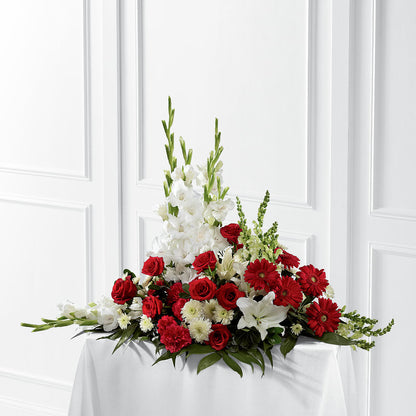 Crimson & White Arrangement – GEHRKE FLORAL & GREENHOUSES, Mondovi WI