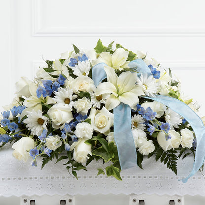 Tender Treasure Casket Spray – GEHRKE FLORAL & GREENHOUSES, Mondovi WI