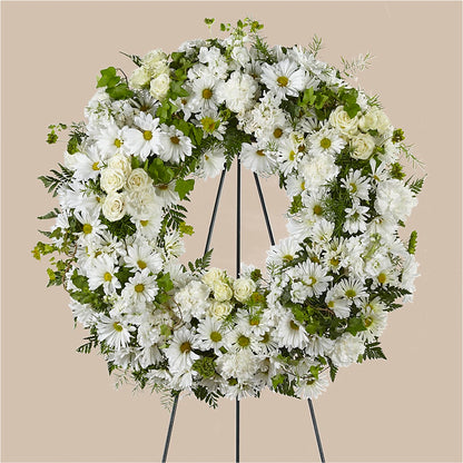 Faithful Wishes Wreath – GEHRKE FLORAL & GREENHOUSES, Mondovi WI