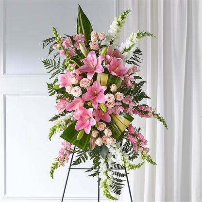 Elegant Embrace Standing Spray – GEHRKE FLORAL & GREENHOUSES, Mondovi WI