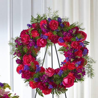 Calming Colors Wreath – GEHRKE FLORAL & GREENHOUSES, Mondovi WI