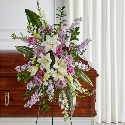 Grateful Hearts Standing Spray – GEHRKE FLORAL & GREENHOUSES, Mondovi WI