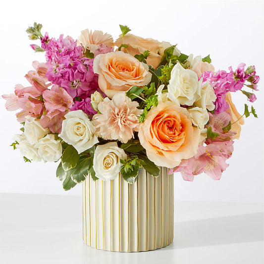 Paradise Bouquet with Ivory Vase – GEHRKE FLORAL & GREENHOUSES, Mondovi WI